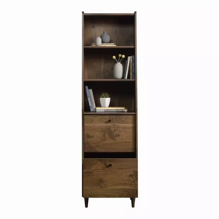 Narrow walnut deals bookcase